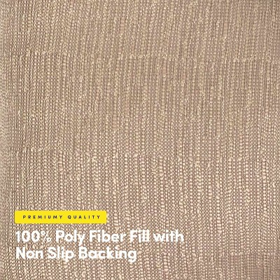 Rocking Chair Cushion 2 Piece Tufted Non Slip Set of Upper and Lower Cushions, Taupe