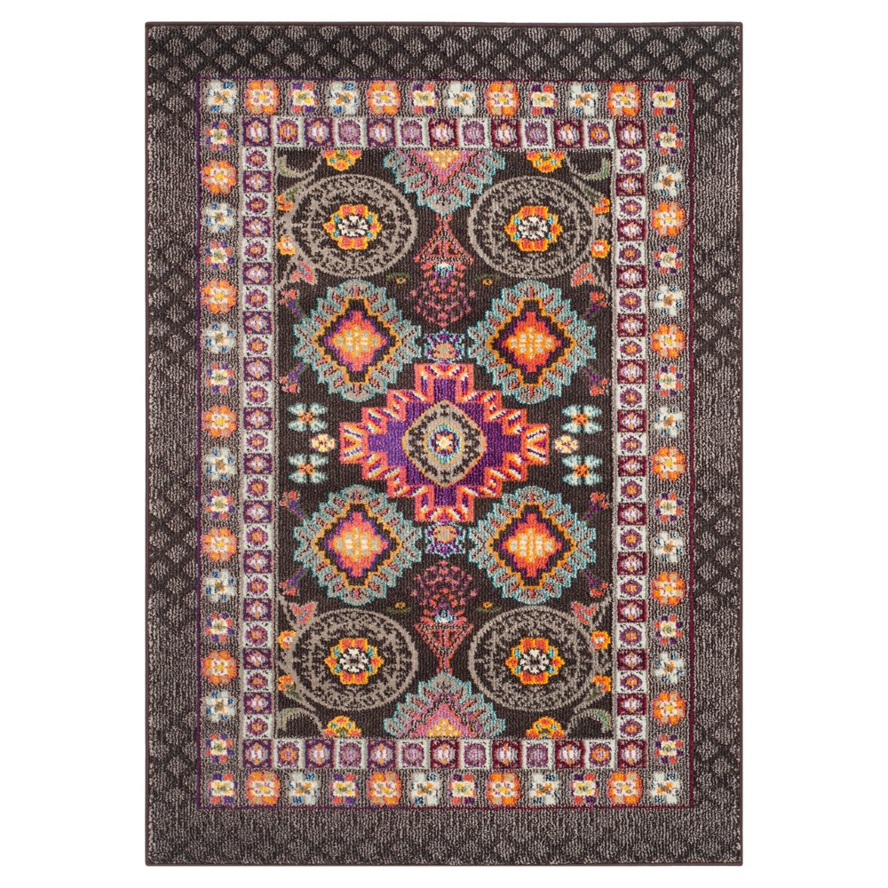 3'x5' Floral Accent Rug Brown - Safavieh