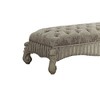 65" Versailes Fabric Bench Ivory/Bone White - Acme Furniture - 4 of 4