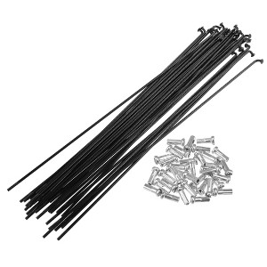 Unique Bargains 14G J Bend Bicycle Steel Spokes 36Pcs - 1 of 4