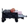 VisioGear Collapsible Folding Wagon, Extra Long Collapsible Wagon with Tailgate for Garden Sports Camping, Black&Gray, 46.85"*22.05"*41.34" - 2 of 4