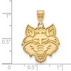 Black Bow Jewelry 14k Yellow Gold Plated Sterling Silver Arkansas State Red Wolves NCAA Large Pendant - 3 of 4