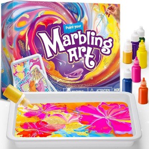 Joyfy Marbling Paint Kit for Kids, Fun Water Marble Paint Art Kit for Girls & Boys 6 to 12, Arts and Crafts, Ideal Birthday Gift and Activity Toys - 1 of 4