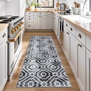 Modern Living Room Rug Washable Geometric Indoor Carpet Non lip Stain Resistant Foldable Soft Distressed Mat - 1 of 4