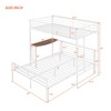 NicBex Twin Over Full Bunk Bed with Safety Guardrail and Desk,Metal Loft Bed with Ladder,Modern Bunk Beds,Noise Reduced Bunk Beds for Bedroom - 3 of 4