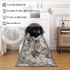 Vintage Washable Door Mat Small Farmhouse Floral Accent Rugs with Non-Slip Backing, Stain-Resistant Oriental Indoor Carpet - 4 of 4