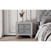NicBex 15.9 inch Wide Nightstand with 2 Drawers,Mid Century Side Table with Metal Legs,Bedside Table for Bedroom,Living Room,Pink/Gray/Beige - 2 of 4
