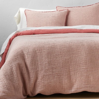 Elmira Dusty Rose Cotton King Quilted Sham