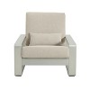 Set of 2 Outdoor Aluminum Lounge Chairs with Cushions,Modern Patio Club Chair for Garden,Rust Resistant Frame Outdoor Chair-Coolbibila - 3 of 4