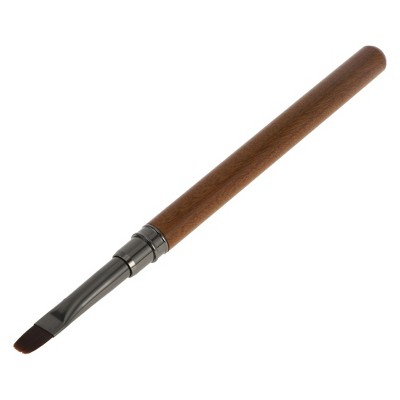 Unique Bargains Big Circle Nail Painting Brushes for Polish Painting Home DIY Brown 1 Pc