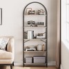 Arched Bookshelf, 5-Tier Open Bookshelf, Modern Bookcase Storage Shelves with Metal Frame - 4 of 4