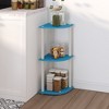 HOMLUX 3 Tier Decorative Corner Bookshelf Display Rack - 4 of 4