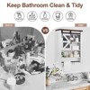 Farmhouse Sliding Barn Door Bathroom Cabinet, Over-The-Toilet Storage with Adjustable Shelves and Towel Bar, Rustic Wall-Mounted for Bathroom - 4 of 4