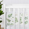 Sweet Jojo Designs + BreathableBaby Breathable Mesh Crib Liner Boy or Girl Gender Neutral Unisex Botanical Green and White - 4 of 4