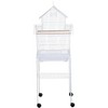 YML 5844 3/8 inches Bar Spacing Pagoda Bird Cage with Stand 18 inches x 14 inches /Small White - 2 of 4