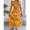 Clearlove Womens Summer Floral Maxi Dresses Sleeveless Smocked Spaghetti Strap A Line Flowy Beach Long Desses - 3 of 4