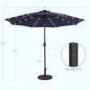 Sonkuki 9ft LED Round Outdoor Patio Market Umbrella w/Aluminum Pole and 8 Sturdy Ribs - 3 of 4