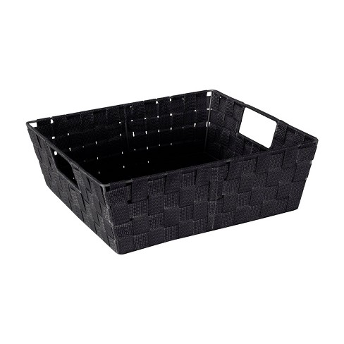 Large PP Woven Plastic Storage Basket with Lid, Storage Box