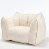 47" Single Bean Bag Chair, Comfy Fireside Chair with Foam Filler, Floor Sofa Chair with Armrest,  Accent Lounge Chair for Living Room Bedroom - 4 of 4