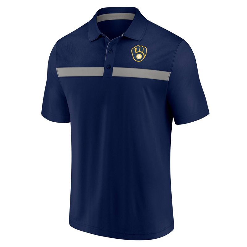MLB Milwaukee Brewers Men's Polo T-Shirt, 2 of 4
