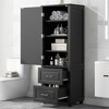 Tramull Freestanding Tall Bathroom Cabinet with 2 Drawers & Adjustable Shelf, Waterproof MDF Storage Organizer - 3 of 4