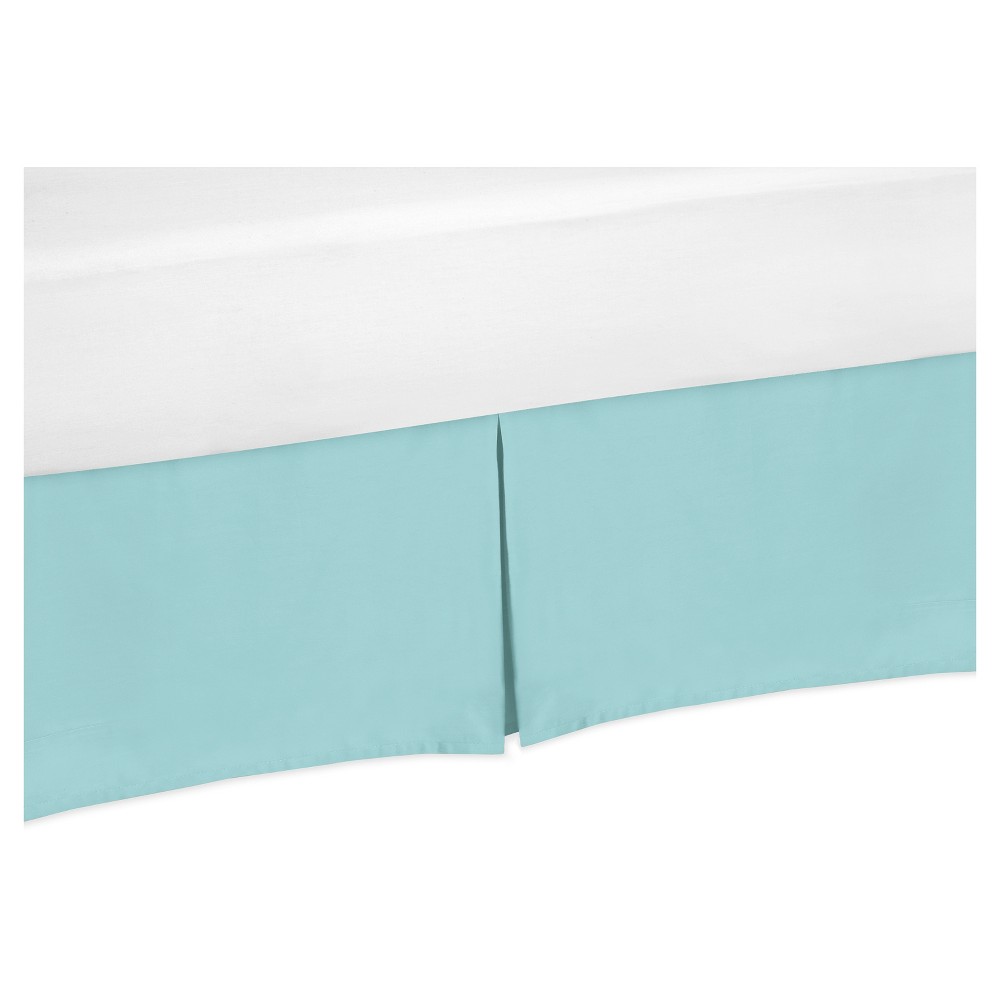 Photos - Bed Linen Queen Turquoise Box Cut Pleat Kids' Bed Skirt - Sweet Jojo Designs