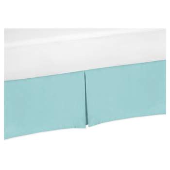 Queen Turquoise Box Cut Pleat Kids' Bed Skirt - Sweet Jojo Designs