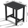 OBOKATA Outdoor Side Table, Weather-Resistant/Easy Maintenance Patio End Table for Backyard, Pool & Porch, Durable & Stylish Patio Side Table,Gray - 3 of 4