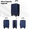NAYSAYE Bag and Luggage Sets 3 Piece Hardshell Set TSA Approved Lock with Smooth Spinner Wheels for Travelers, Blue, 19.29"*12.6"*30.31" - 2 of 4