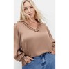 Women's Plus Size Maia Top - almond | CITY CHIC - 2 of 4