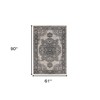 Ivory Taupe And Gray Medallion Area Rug - 3 of 4