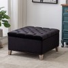 WestinTrends Square Velvet Tufted Storage Ottoman for Living Room Bedroom - 2 of 4