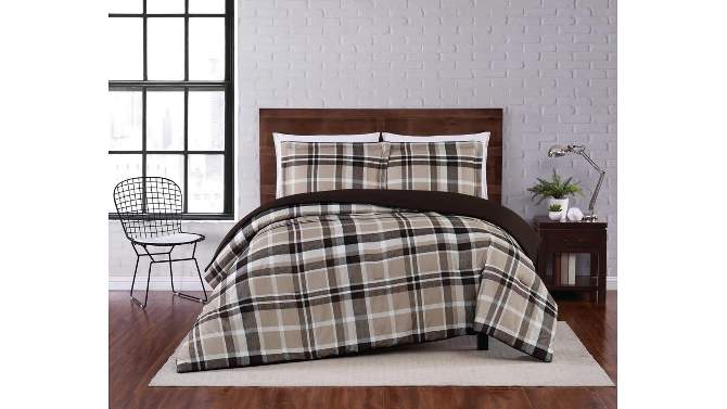 Paulette Plaid Comforter Set Taupe - Truly Soft, 2 of 5, play video