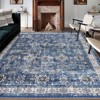 Washable Area Rug - Low-Profile Large Area Rug, Non-Slip Backing, Durable Edge Binding, Vintage Design, Suitable for Living Room Bedroom Dining Room - 2 of 4