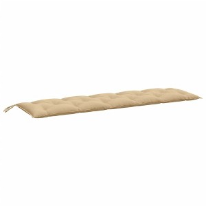 vidaXL Garden Bench Cushion - Melange Beige, Non-Slip Polyester Outdoor Seat Pad for Patio, Garden, Indoor Use - 70.9"x19.7"x2.8" - 1 of 4