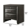 Royal Hampton Nightstand with Bevel Drawer Front, Gray - 4 of 4