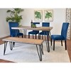 NicBex Dining Room Table Set for 4 Morden Dining Table Set with Wooden Tabletop, 4 Velvet Chairs and 1 Bench for Dining Room - 2 of 4