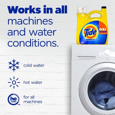 Tide Simply Oxi Boost Liquid Laundry Detergent for White Fabrics