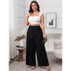 Coolmee Palazzo Pants with Slits for Women Wide Leg Pants Flowy Hippie Thin Pant - 2 of 4