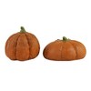 Transpac 2.5 Inch Stitched Pumpkins Set/2 Mini Halloween Figurine Sets - 2 of 3