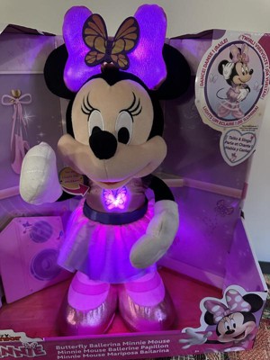 MINNIE Just Play - Juego de luces y sonidos de bailarina de mariposa para  cantar y bailar de Disney, canta como una mariposa, juguetes para niños a