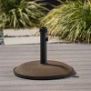 Maggift Round Umbrella Base, Heavy Duty Outdoor Umbrella Base with Turning Knob, for Patio, Poolside, Brown, 17.72"*17.72“*13.25" - 3 of 4