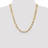 Black Bow Jewelry Men's 6.75mm, 14k Yellow Gold, Concave Figaro Chain Necklace - 2 of 4