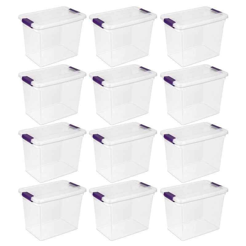 Sterilite 27 Quart ClearView Clear Plastic Stacking Storage Container, 2 of 7