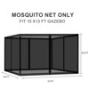Aoodor Universal 10 x 13 ft. Gazebo Replacement Mosquito Netting Screen 4-Panel Sidewalls with Double Zipper (Only Netting) - 3 of 4