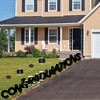 Big Dot of Happiness Black and White Graduation Party Yard Signs - Outdoor Lawn Decorations - ConGRADulations - 2 of 4