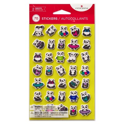 Keshikko Puffy Stickers - Kawaii Panda - Making Life Cuter