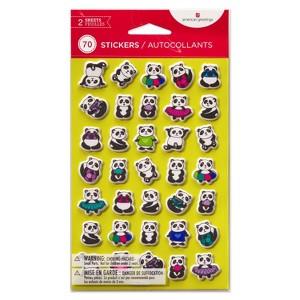 70ct Cute Panda Puffy Stickers - 1 of 3