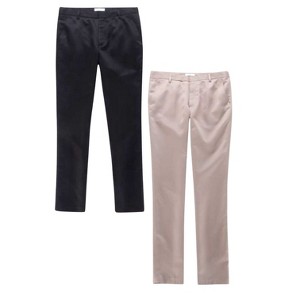 Men's 2-Pack Casual Solid Color Tapered Dress Pants | Breathable And Comfortable - 1 of 4