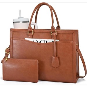 Laptop Tote Bag for Women, Office Work Bag Briefcase fit for 15.6 inch Laptop - 1 of 4
